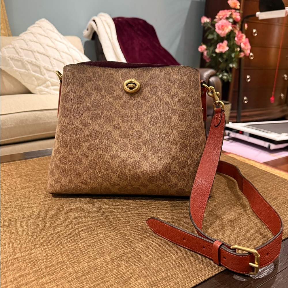 Coach Signature Brown Crossbody Bag